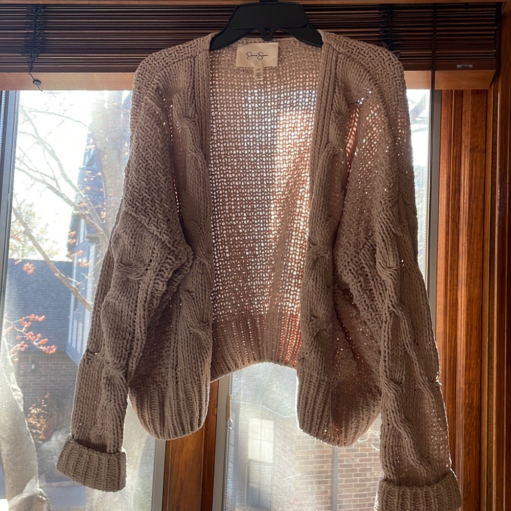 Tan cardigan